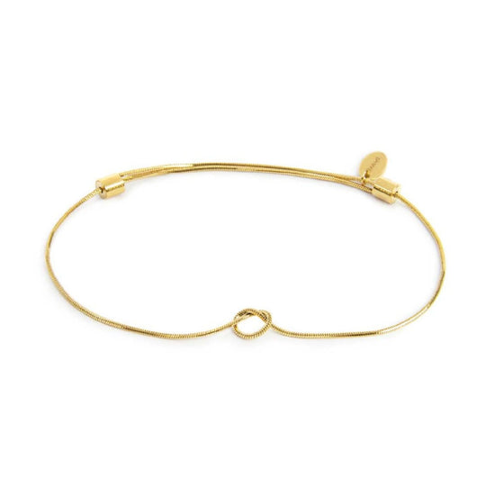 Bracciale Marlù nodo catena snake in acciaio dorato 6,5 cm REGOLABILE