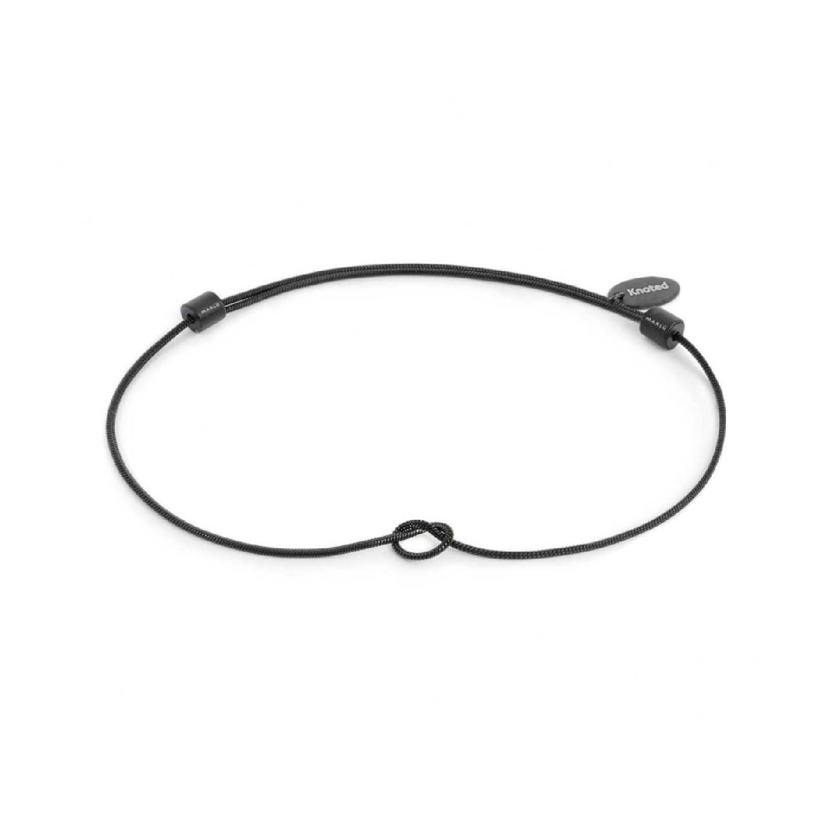 Bracciale Marlù nodo catena snake in acciaio pvd nero 8 cm REGOLABILE
