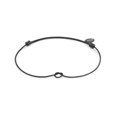 Bracciale Marlù nodo catena snake in acciaio pvd nero 8 cm REGOLABILE