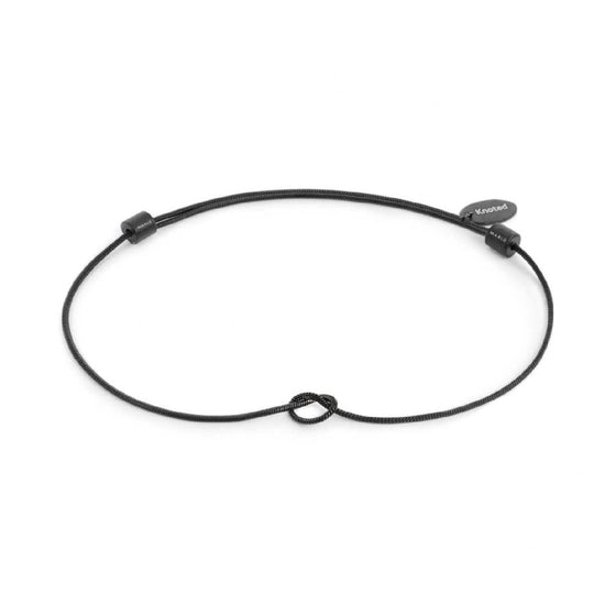 Bracciale Marlù nodo catena snake in acciaio pvd nero 6,5 cm REGOLABILE