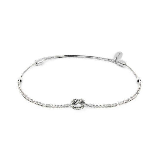 Bracciale Marlù con nodo catena foxtail in acciaio 6-8 cm REGOLABILE