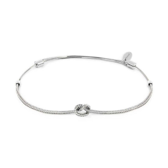 Bracciale Marlù con nodo catena foxtail in acciaio 5-6,5 cm REGOLABILE