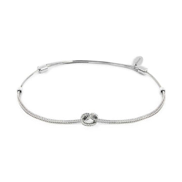 Bracciale Marlù con nodo catena foxtail in acciaio 5-6,5 cm REGOLABILE