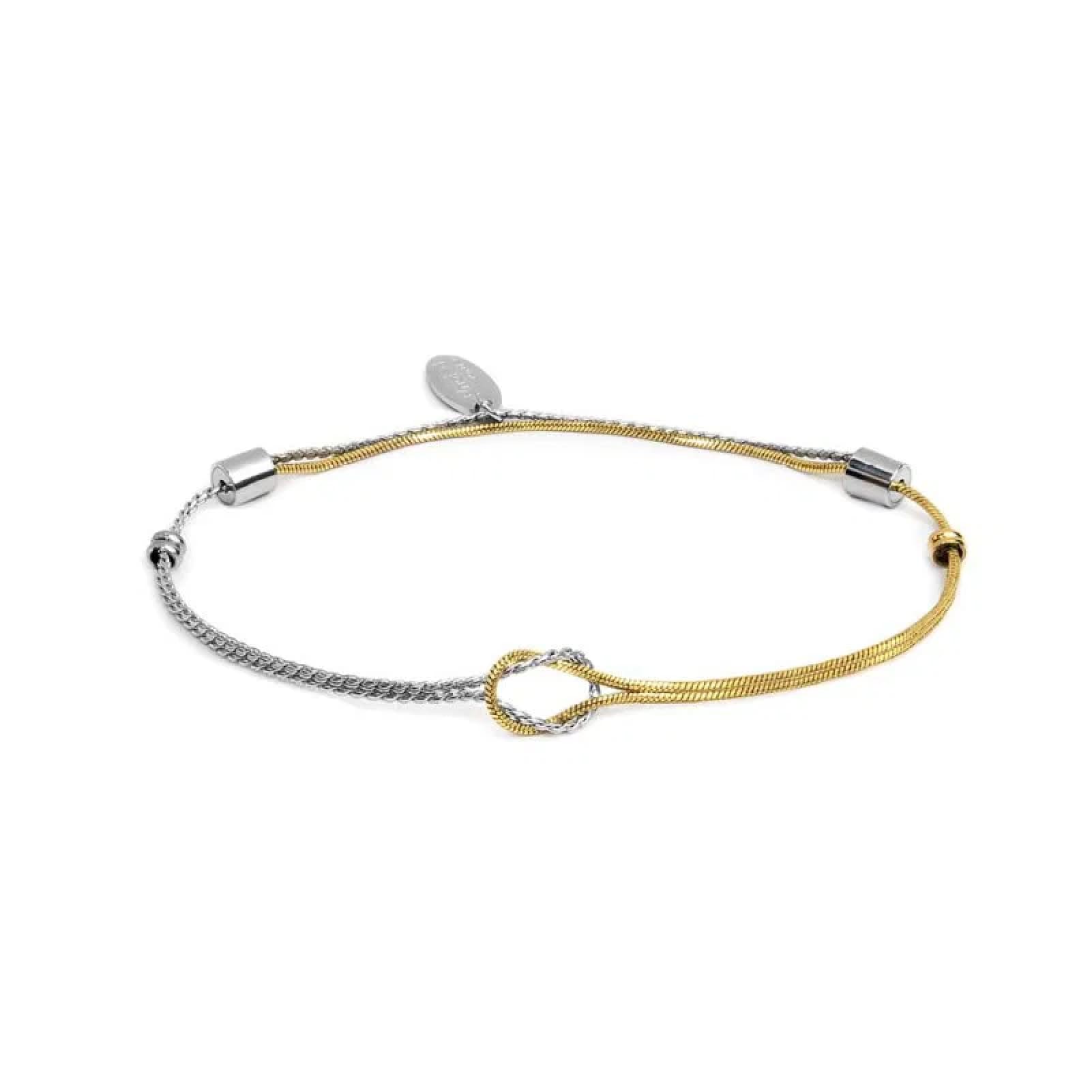 Bracciale catena snake Marlù in acciaio con nodo centrale REGOLABILE