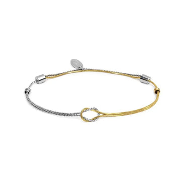 Bracciale catena snake Marlù in acciaio con nodo centrale REGOLABILE