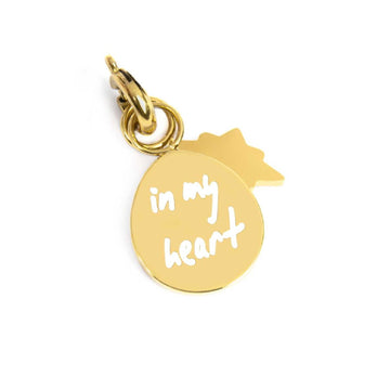Charm Marlù in acciaio dorato in my heart e rosa dei venti MISURA UNICA