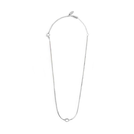 Collana girocollo Marlù in acciaio con nodo catena snake MISURA UNICA