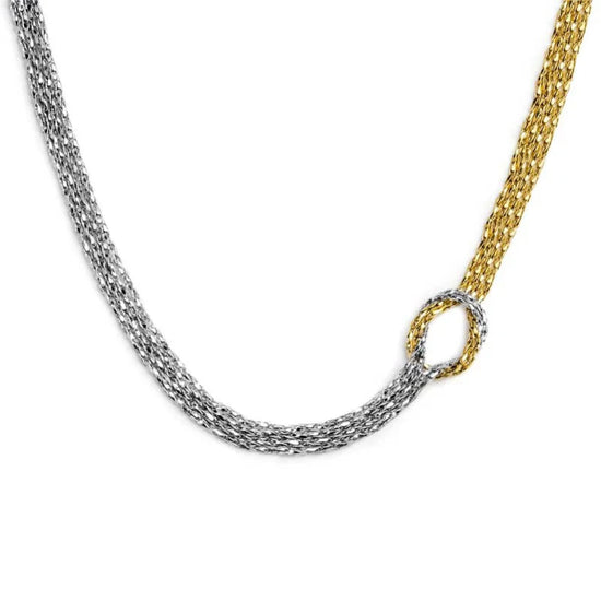 Collana catena snake Marlù in acciaio con nodo centrale MISURA UNICA