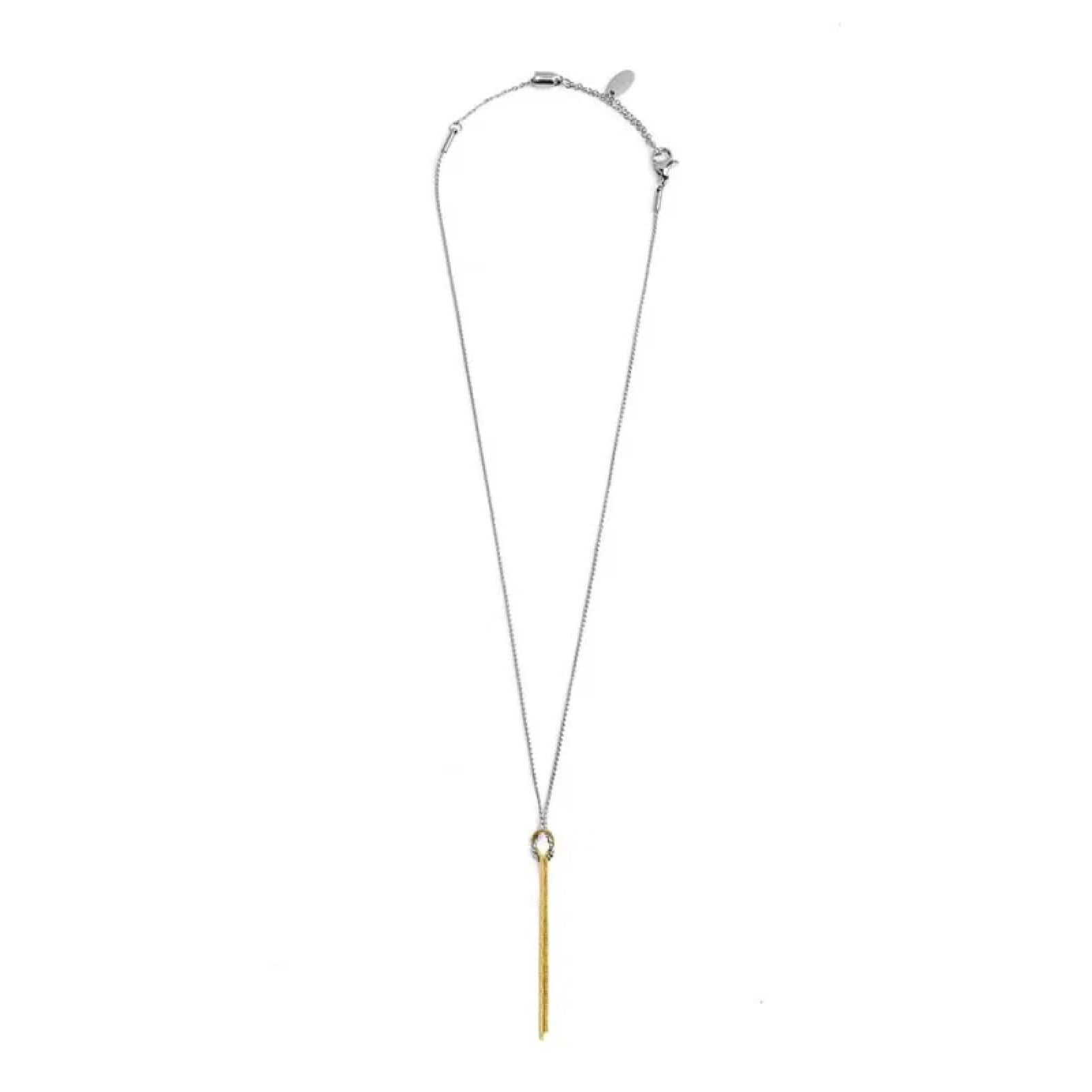 Collana catena snake e pendente Marlù in acciaio con nodo