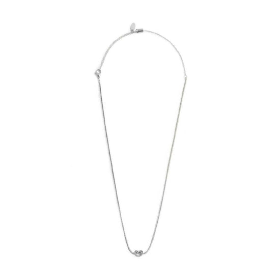 Collana girocollo Marlù in acciaio con nodo e catena foxtail MISURA UNICA