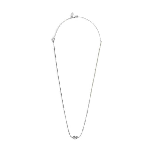 Collana girocollo Marlù in acciaio con nodo e catena foxtail MISURA UNICA