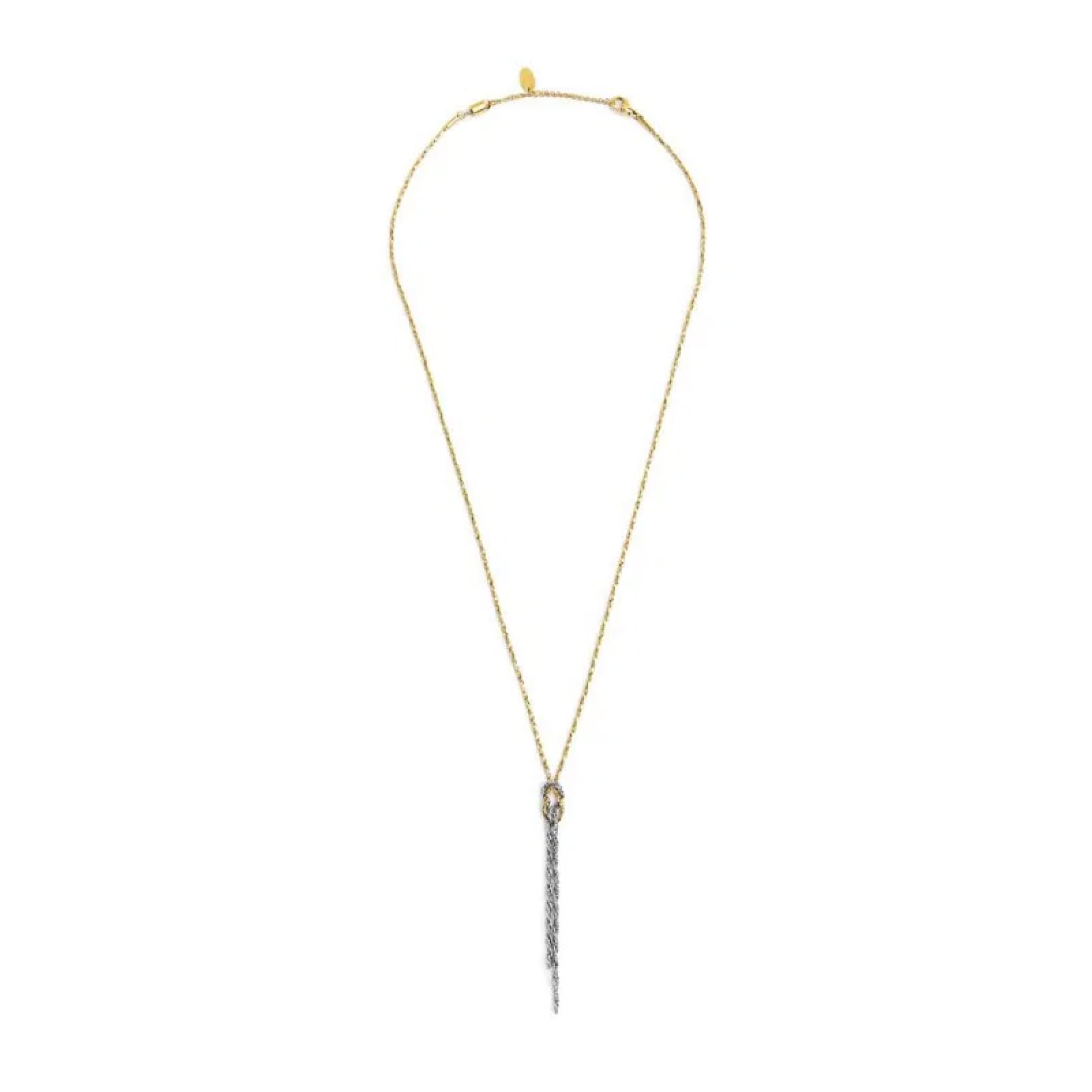 Collana catena snake e pendente Marlù in acciaio con nodo