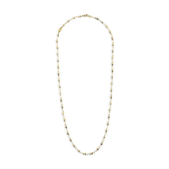 Collana Marlù in acciaio rodiato dorato con sferette MISURA UNICA