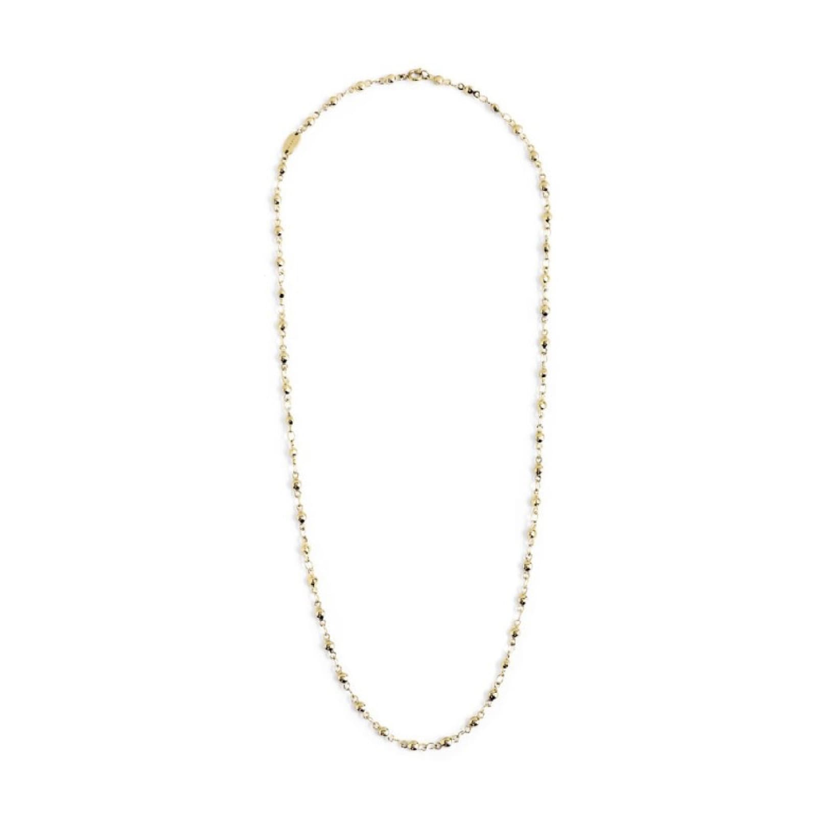Collana Marlù in acciaio rodiato dorato con sferette MISURA UNICA