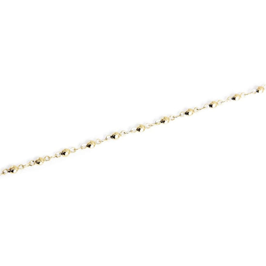 Collana Marlù in acciaio rodiato dorato con sferette MISURA UNICA