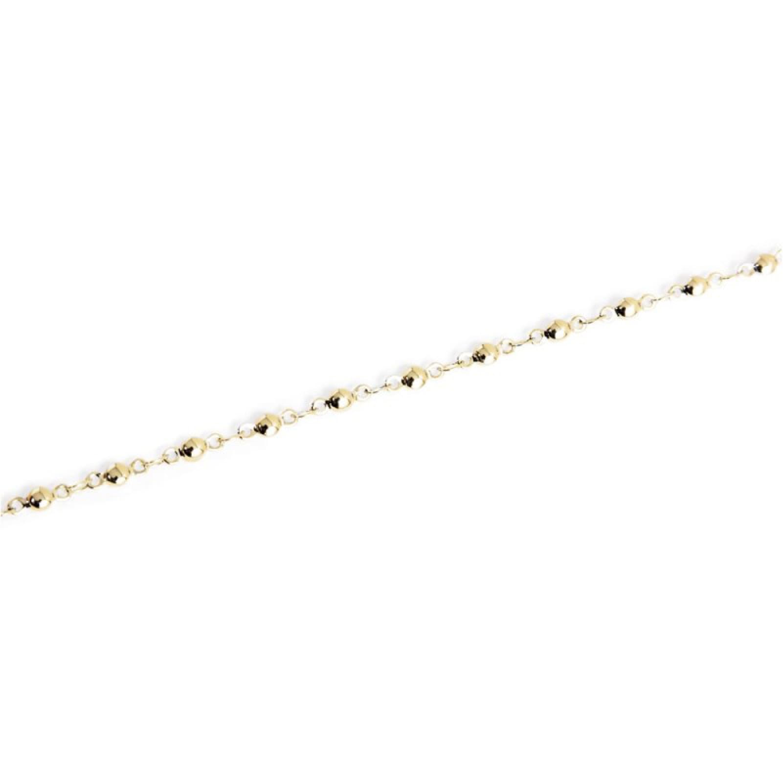 Collana Marlù in acciaio rodiato dorato con sferette MISURA UNICA