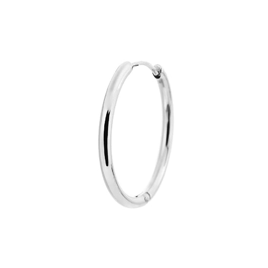 Mono orecchino Marlù in acciaio a cerchio 24 mm MISURA UNICA