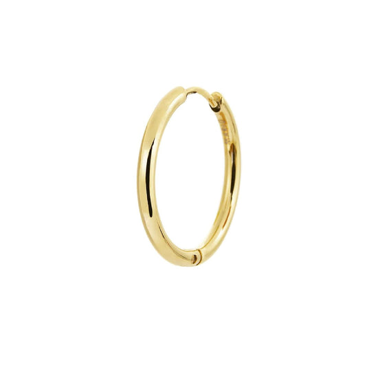 Mono orecchino Marlù in acciaio oro a cerchio 20 mm MISURA UNICA