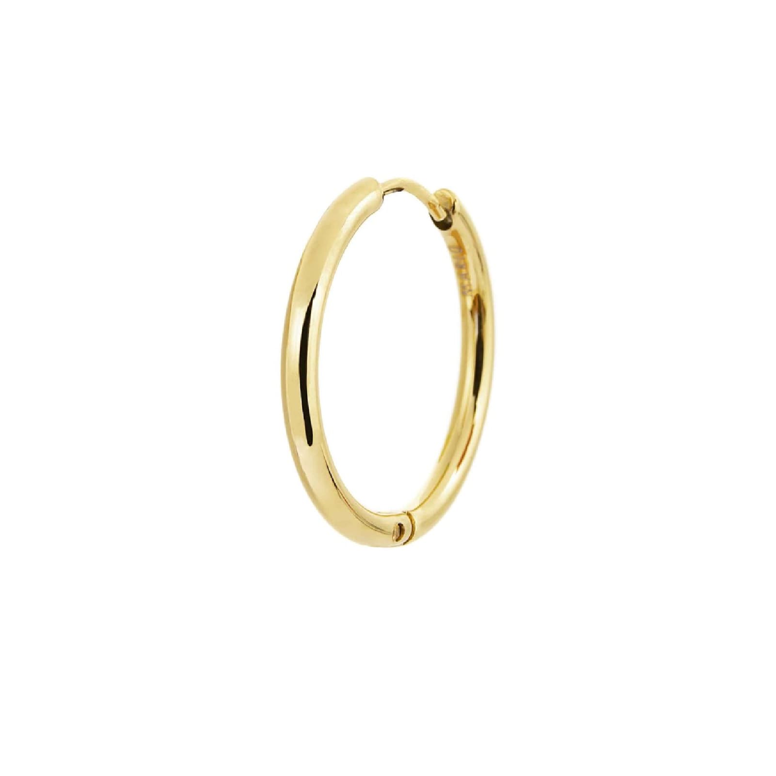 Mono orecchino Marlù in acciaio oro a cerchio 20 mm MISURA UNICA