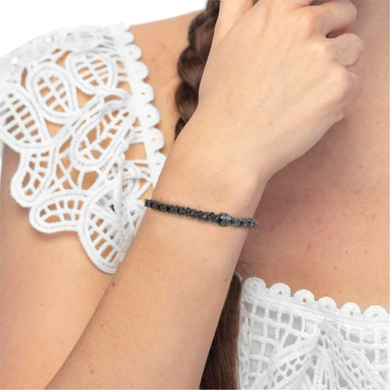 Bracciale Marlù catena marine mechanical nera e pvd titanio Regolabile 19,5-21 cm