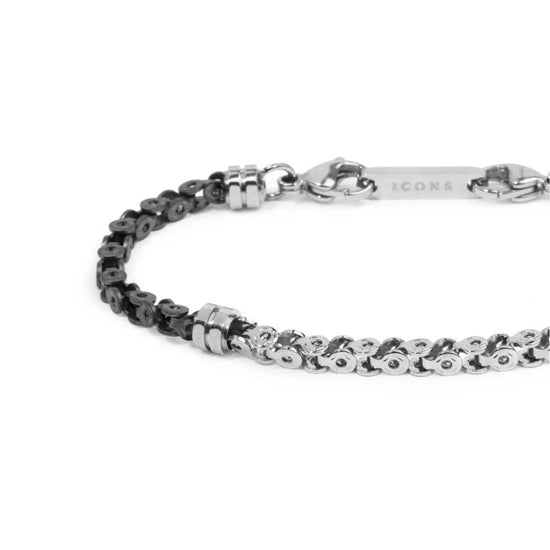 Bracciale Marlù catena marine mechanical acciaio pvd titanio Regolabile 19,5-21 cm