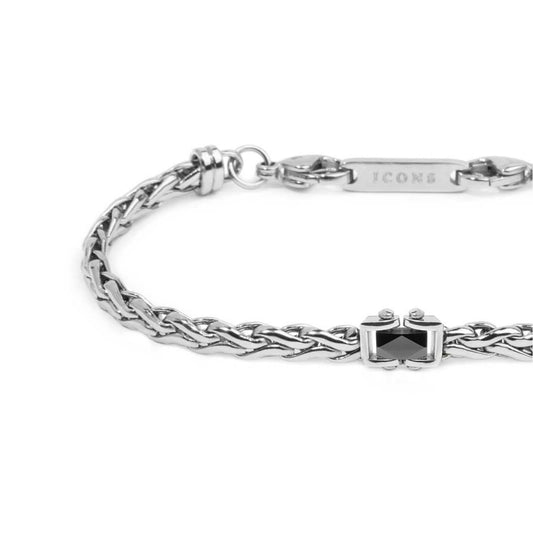 Bracciale Marlù Icons in acciaio e elemento in ceramica 21 cm