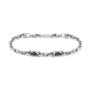 Bracciale Marlù Icons in acciaio con due elementi ceramica 21,5 cm