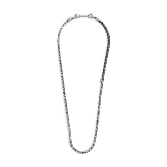 Collana Marlù catena serpentina in acciaio e in pvd titanio MISURA UNICA