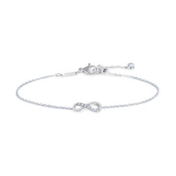 Bracciale donna Marlù in acciaio con infinito e zirconi bianchi Regolabile 14-19 cm