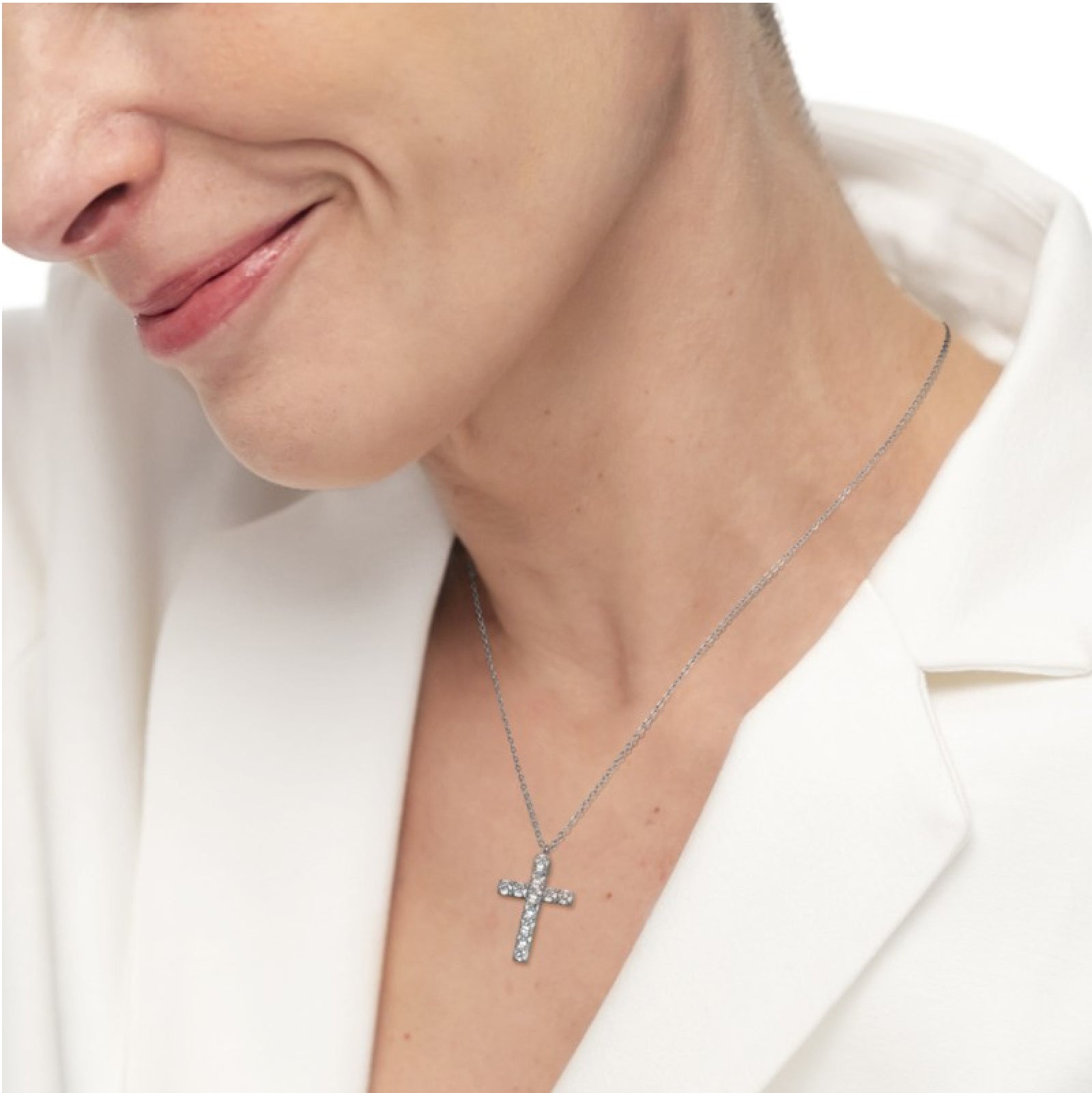 Collana con pendente Marlù in acciaio color argento MA.31CN0006-W
