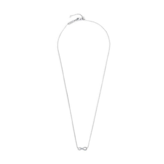 Collana girocollo Marlù in acciaio con infinito e zirconi bianchi MISURA UNICA