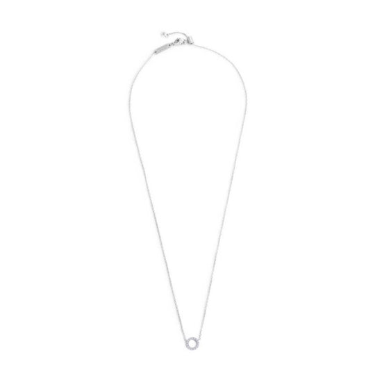 Collana girocollo Marlù in acciaio con cerchio 0,8 cm e zirconi MISURA UNICA