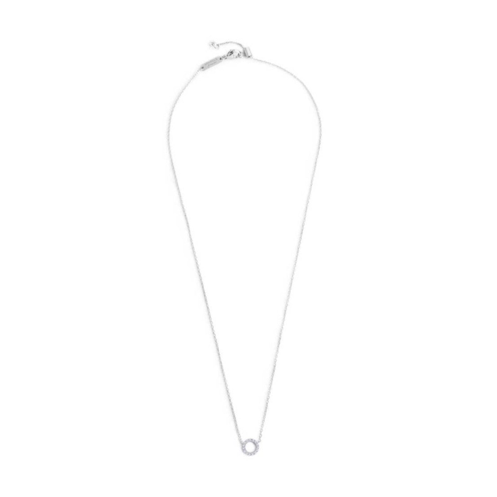 Collana girocollo Marlù in acciaio con cerchio 0,8 cm e zirconi MISURA UNICA
