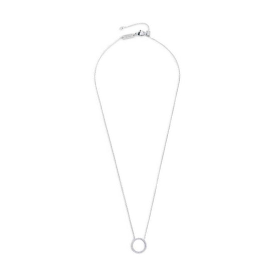 Collana girocollo Marlù in acciaio con cerchio 1,4 cm e zirconi MISURA UNICA
