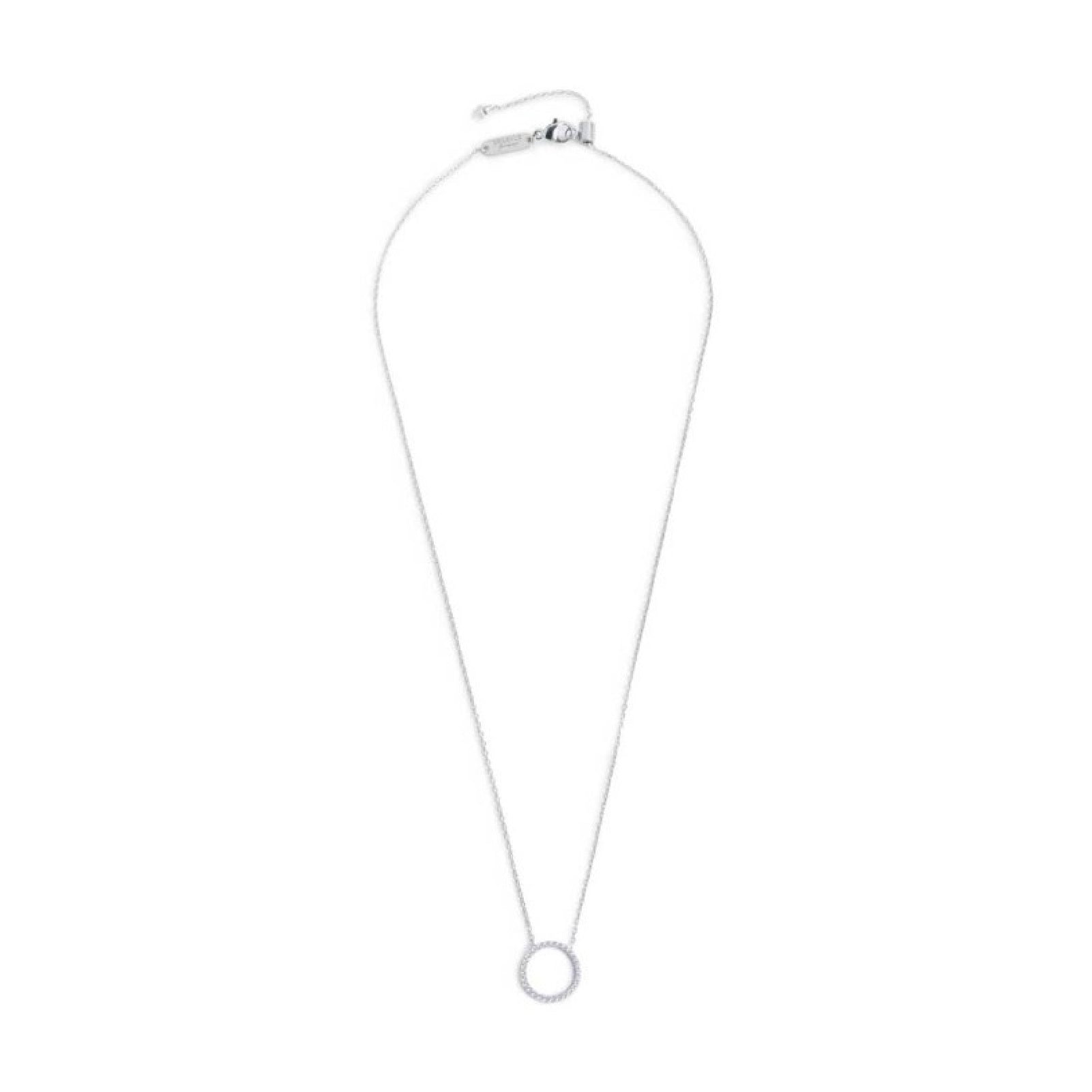 Collana girocollo Marlù in acciaio con cerchio 1,4 cm e zirconi MISURA UNICA