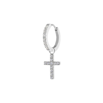 Mono orecchino pendente Marlù in acciaio color argento MA.31OR0016-W