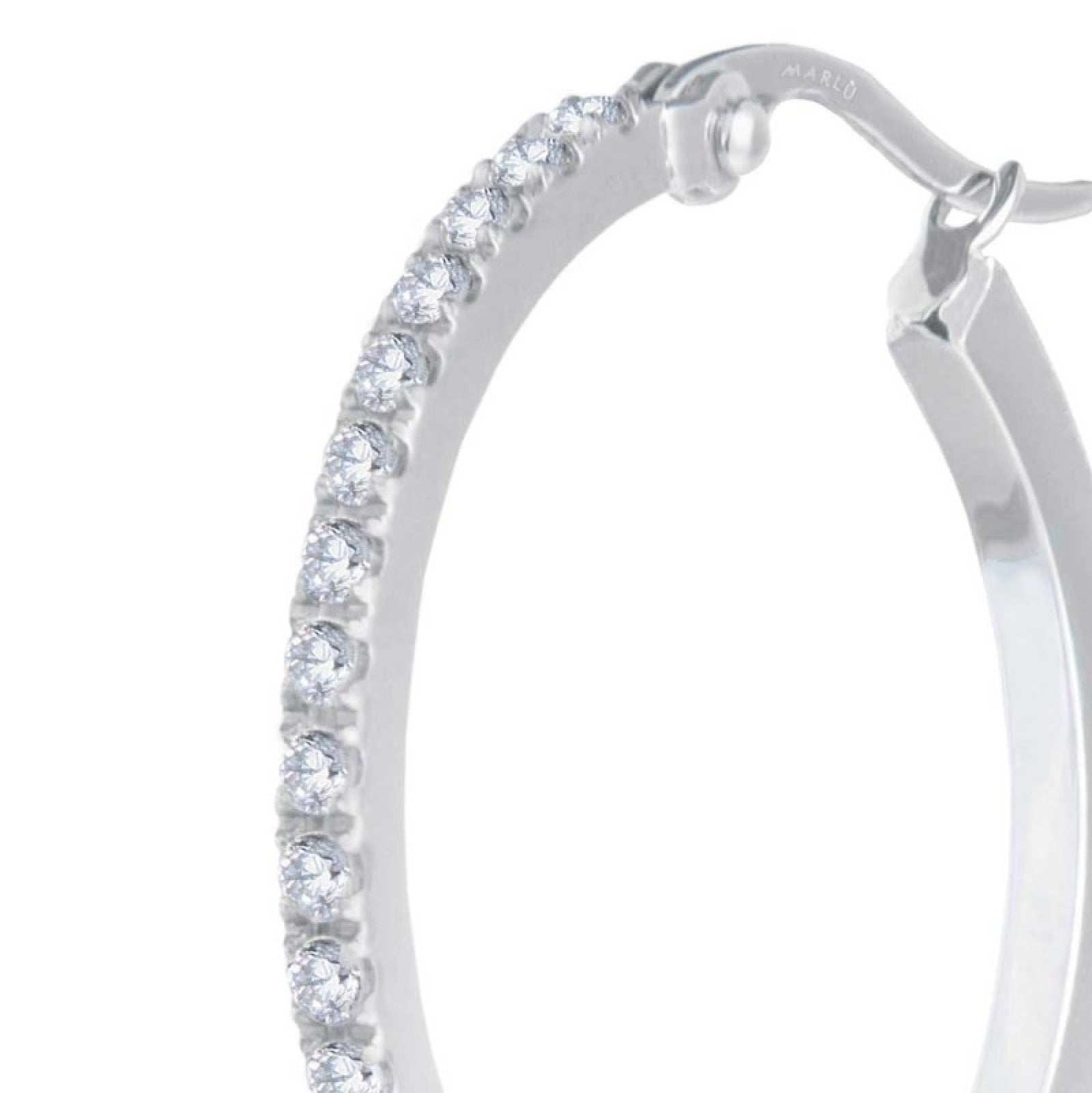 Orecchini A Cerchio Liebeskind Berlino In Acciaio Inox Oro Rosa Con Zirconi - 1,7 Cm