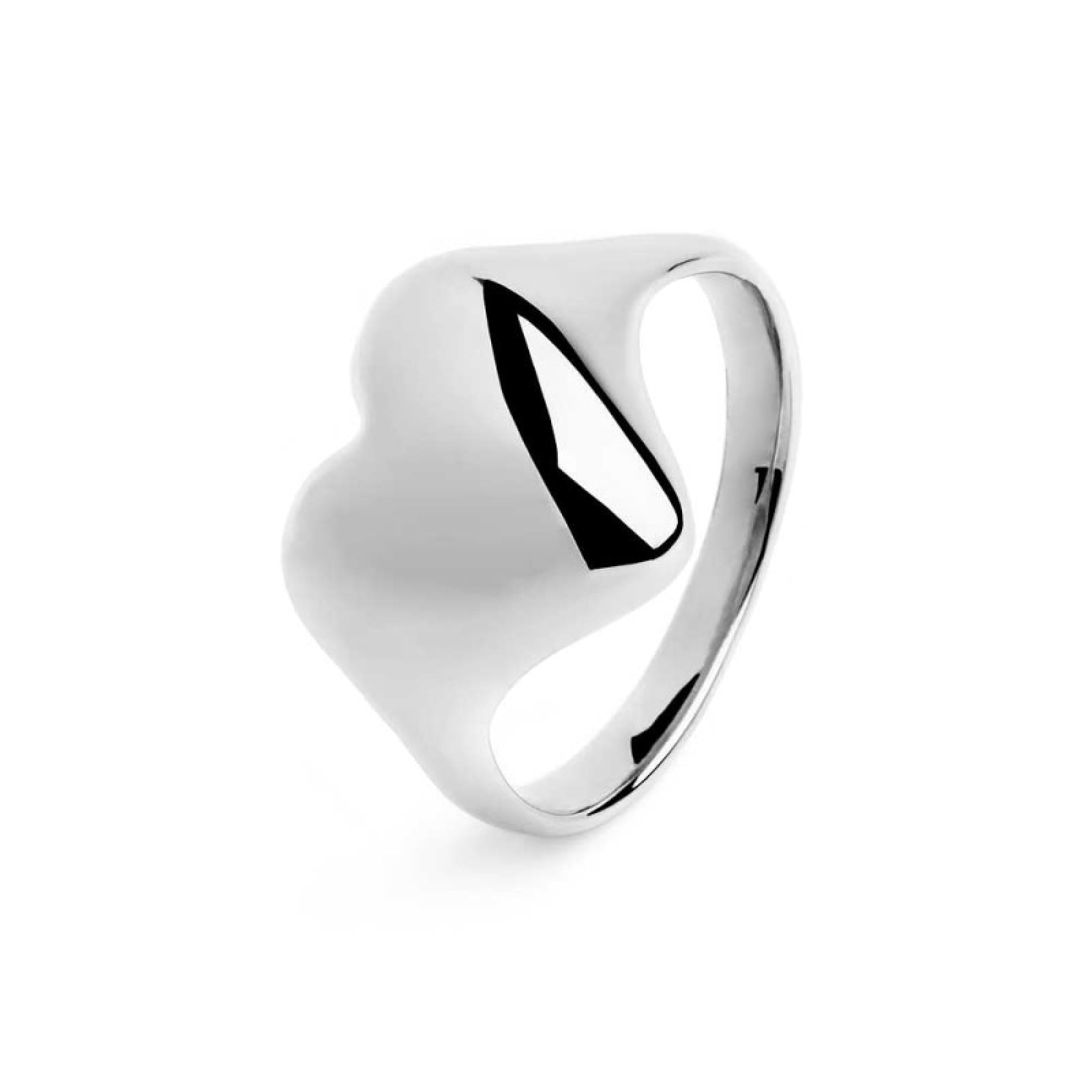 Anello Marlù Vision in acciaio a forma di cuore bombato 11