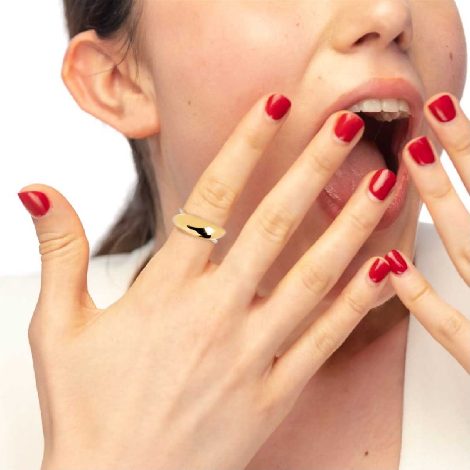 Anello doppia fascia Marlù Vision in acciaio bicolore 10