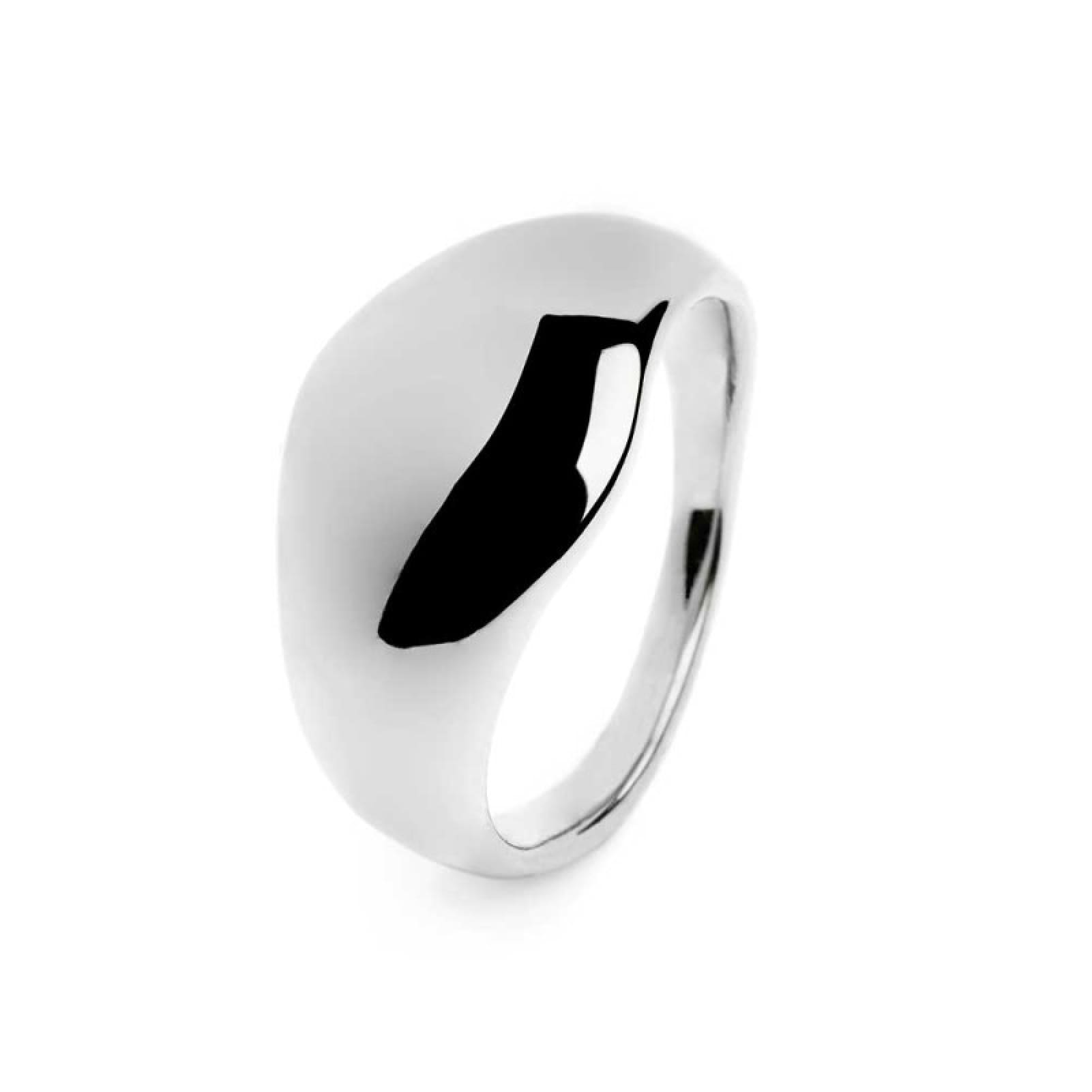 Anello Marlù Vision in acciaio a fascia larga bombato 10