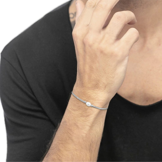 Bracciale catena snake da donna Marlù acciaio con perla Regolabile dalla 15 alla 19