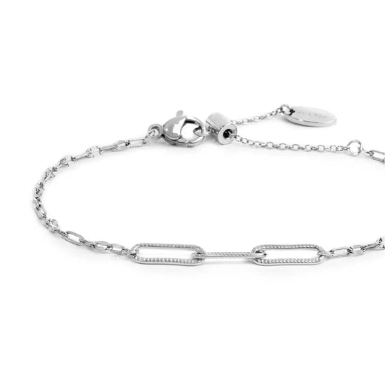 Bracciale catena Marlù Vision in acciaio con texture 19 cm