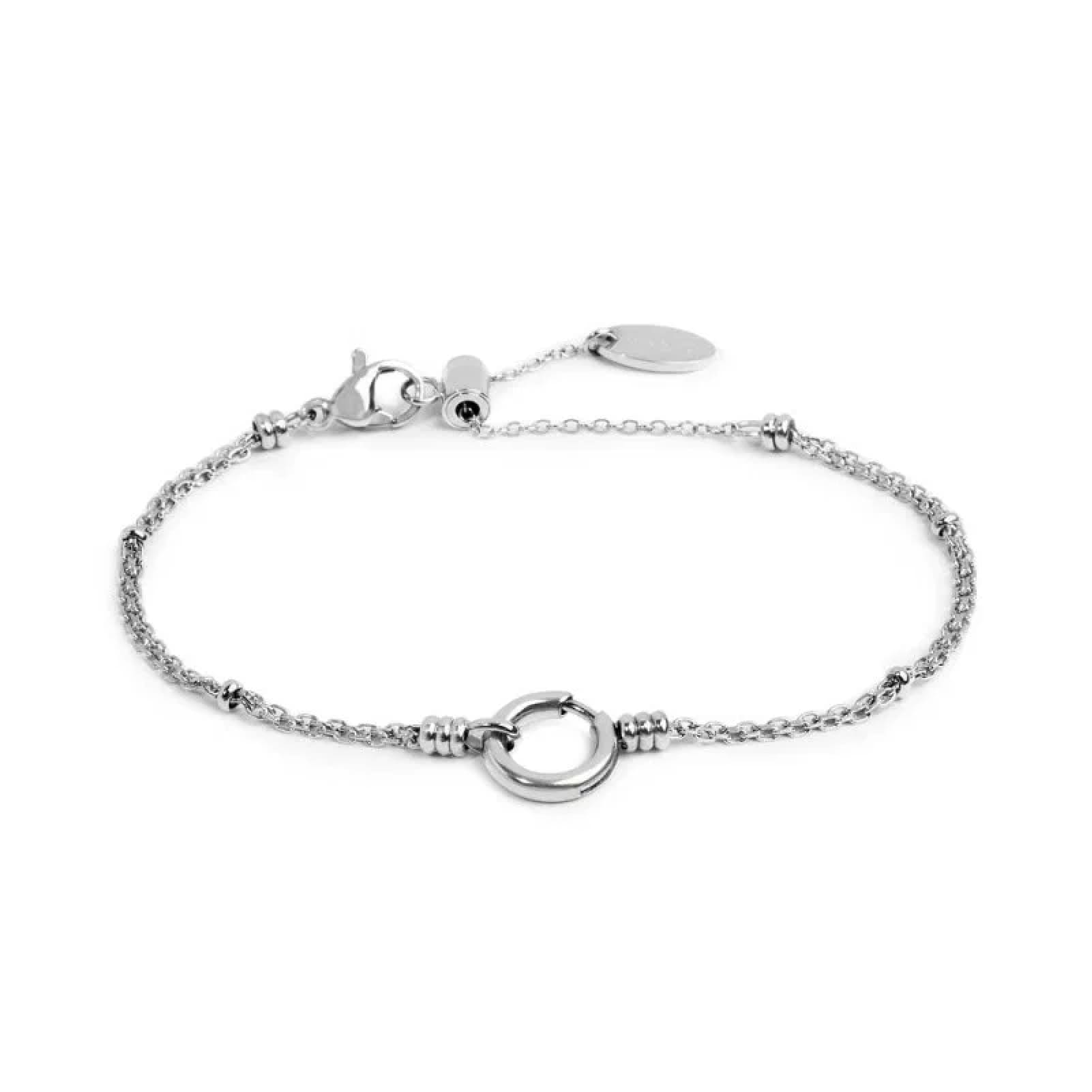 Bracciale catena Marlù Vision in acciaio con moschettone 19 cm