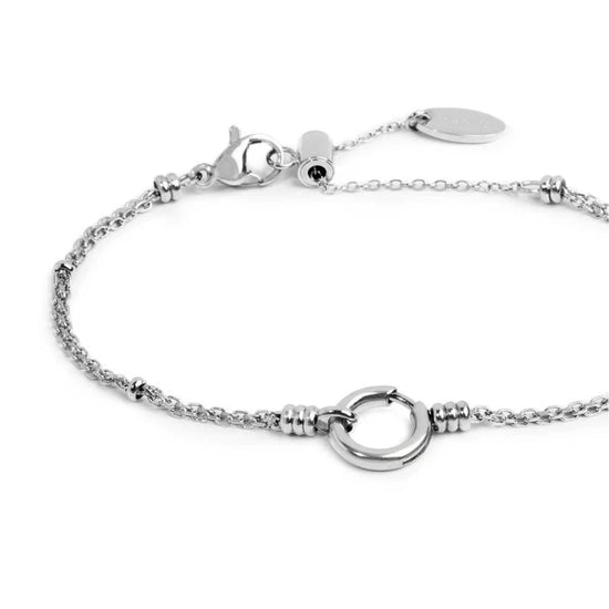 Bracciale catena Marlù Vision in acciaio con moschettone 19 cm