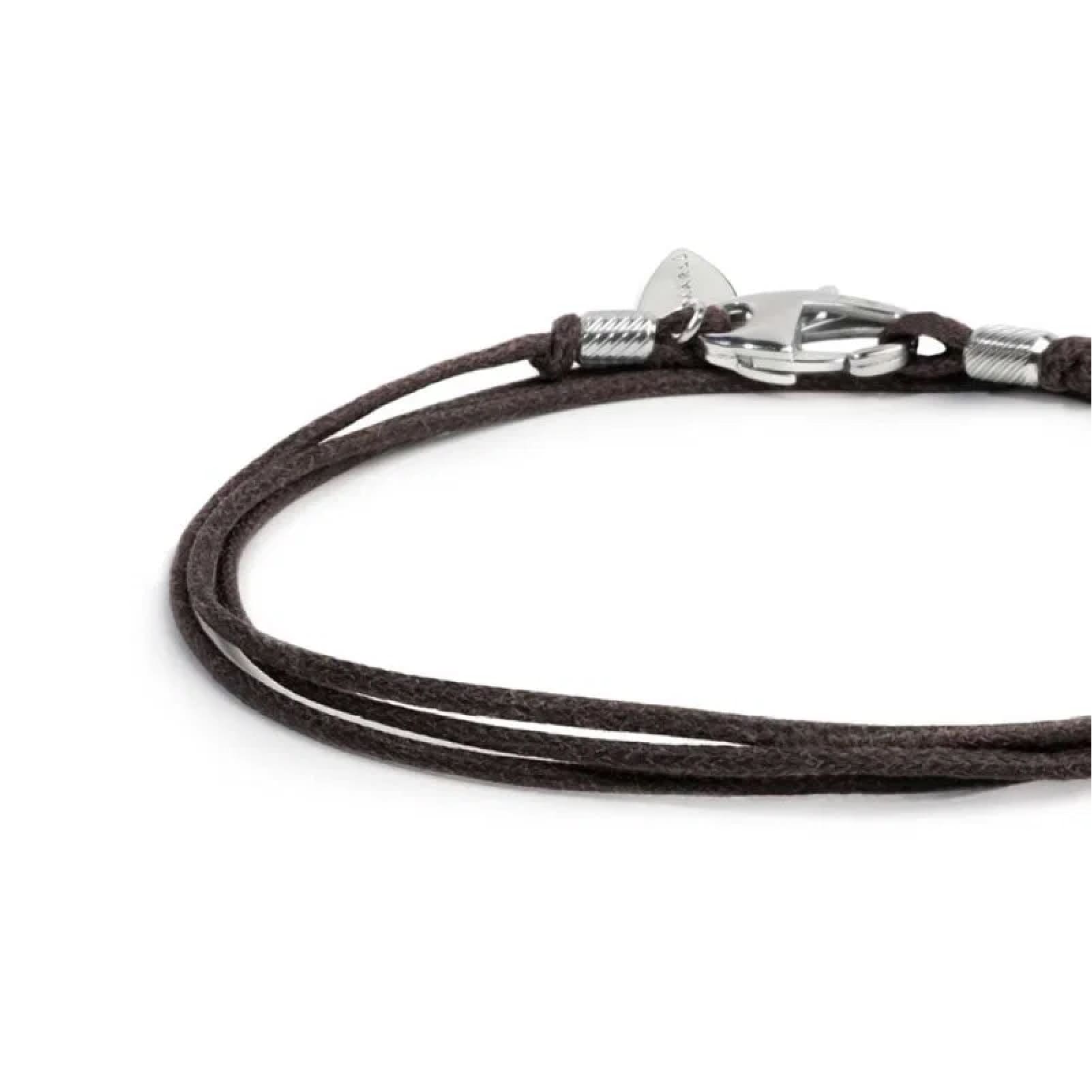Bracciale trafromabile collana Marlù con cordino marrone REGOLABILE
