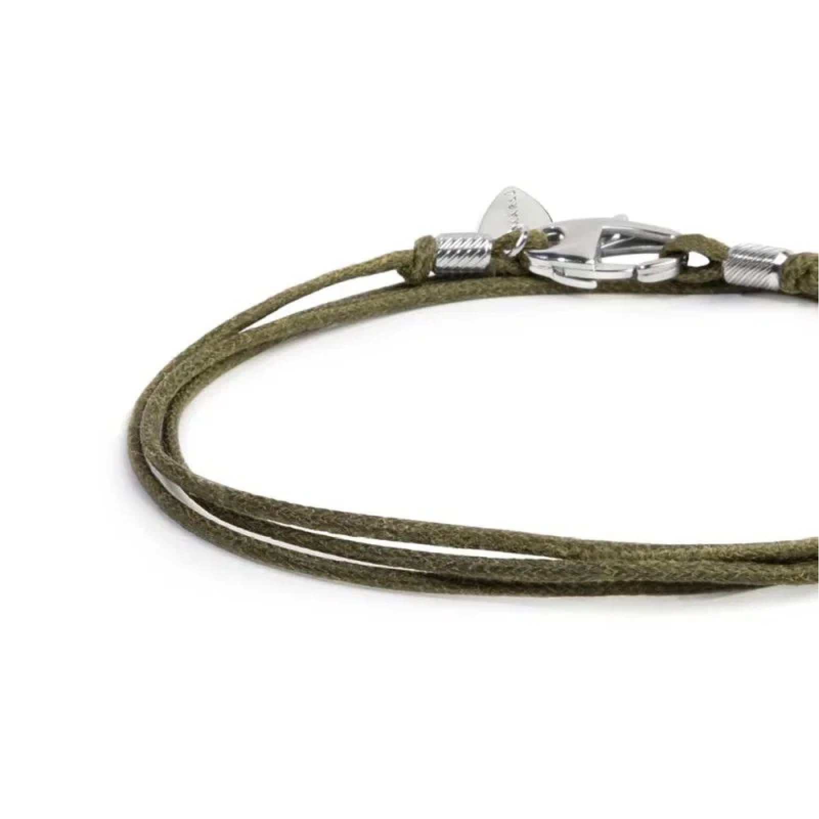 Bracciale trafromabile collana Marlù con cordino verde REGOLABILE