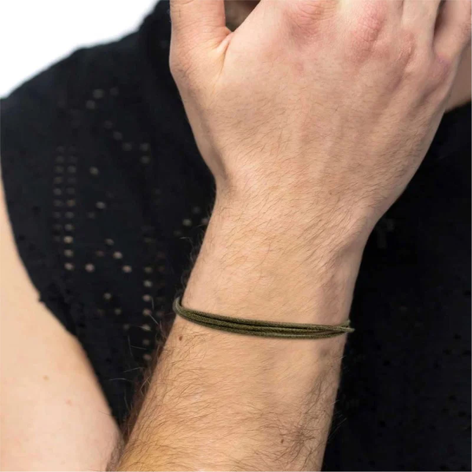 Bracciale trafromabile collana Marlù con cordino verde REGOLABILE