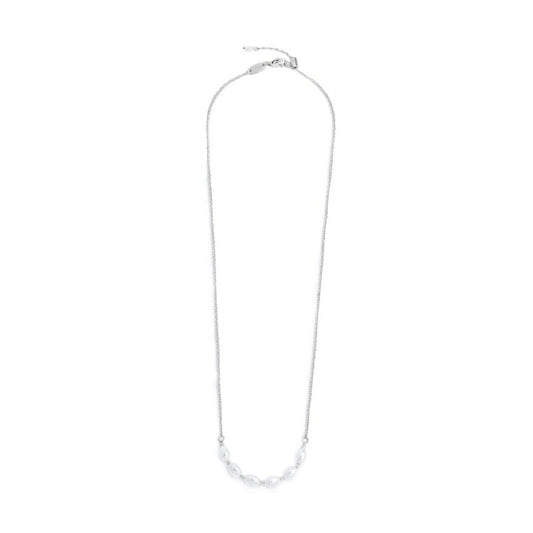 Collana girocollo da donna Marlù in acciaio rodiato con perle MISURA UNICA