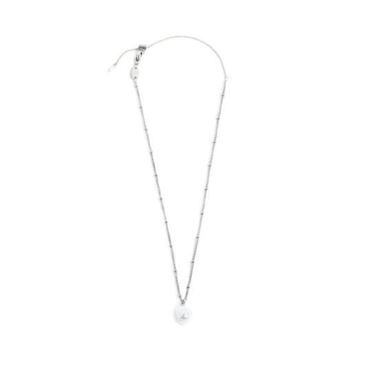 Collana girocollo grumetta da donna Marlù acciaio con perla MISURA UNICA