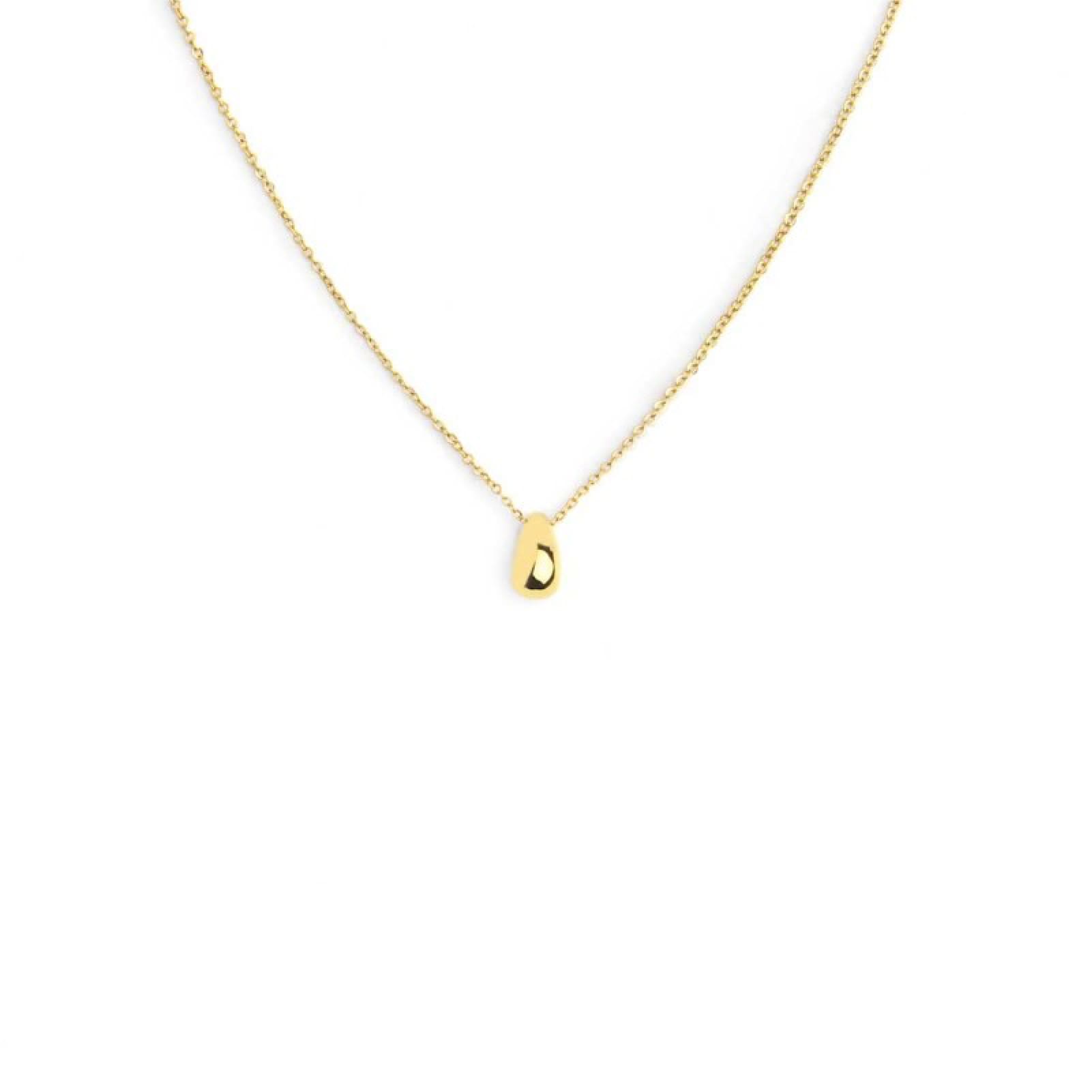 Collana Marlù in acciaio dorato pendente a forma di goccia MISURA UNICA